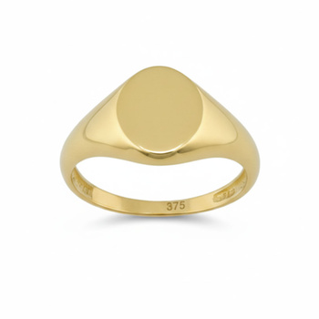 Δαχτυλίδι σεβαλιέ οβάλ Κ9 χρυσό