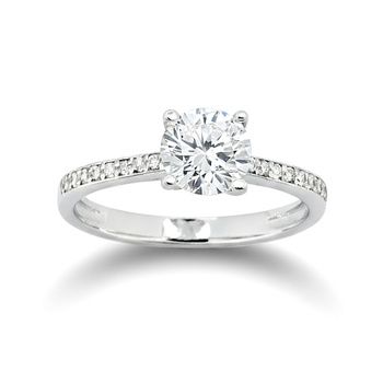 Δαχτυλίδι Κ14 λευκόχρυσο με ζιργκόν