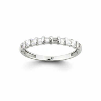 Δαχτυλίδι σειρέ Κ14 λευκόχρυσο με ζιργκόν