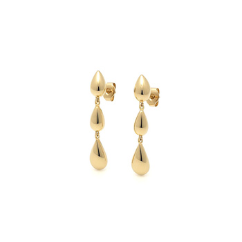 Σκουλαρίκια Κ9 χρυσά κρεμαστά