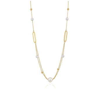 Κολιέ Κ14 χρυσό με μαργαριτάρια
