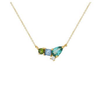 Κολιέ Κ9 χρυσό με ζιργκόν