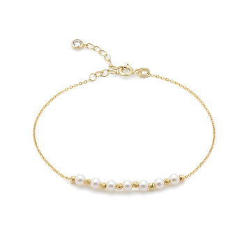 Βραχιόλι Κ9 χρυσό με μαργαριτάρια