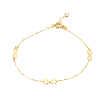 Βραχιόλι άπειρο Κ9 χρυσό