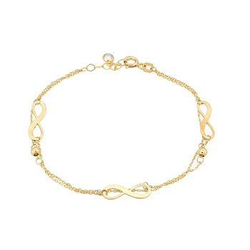 Βραχιόλι άπειρο Κ9 χρυσό
