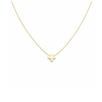 Κολιέ σταυρός Κ9 χρυσό