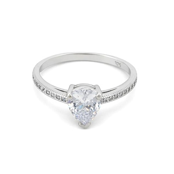 Δαχτυλίδι Κ9 λευκόχρυσο με ζιργκόν