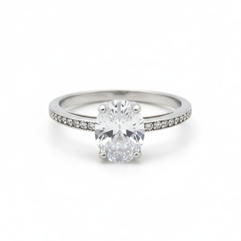 Δαχτυλίδι Κ14 λευκόχρυσο με ζιργκόν