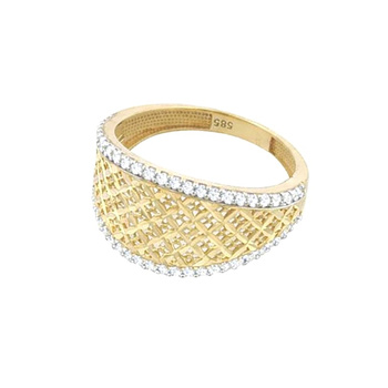 Δαχτυλίδι Κ14 χρυσό με ζιργκόν