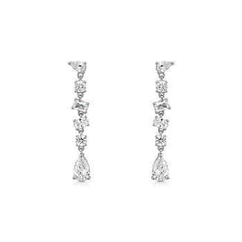 Σκουλαρίκια από ασήμι 925 με ζιργκόν