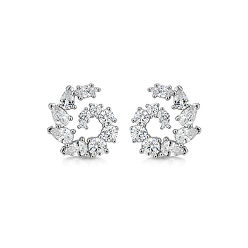 Σκουλαρίκια από ασήμι 925 με ζιργκόν