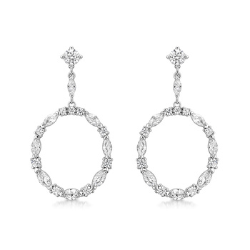 Σκουλαρίκια από ασήμι 925 με ζιργκόν