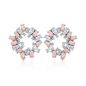 Σκουλαρίκια από ασήμι 925 με ζιργκόν