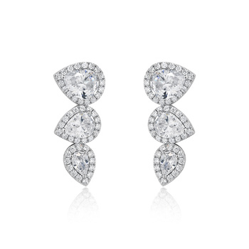 Σκουλαρίκια από ασήμι 925 με ζιργκόν