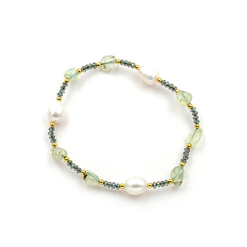 Βραχιόλι από ασήμι 925 με περίδοτο και μαργαριτάρια