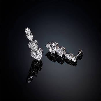 Σκουλαρίκια από ορείχαλκο με ζιργκόν