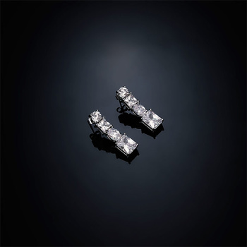 Σκουλαρίκια από ορείχαλκο με ζιργκόν