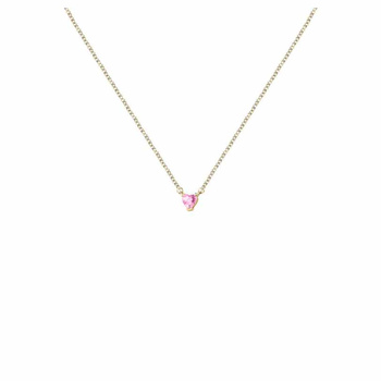 Κολιέ καρδιά από ορείχαλκο με ζιργκόν