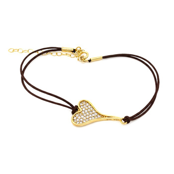 Βραχιόλι καρδιά από ασήμι 925