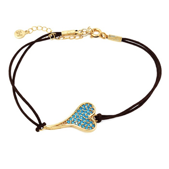 Βραχιόλι καρδιά από ασήμι 925