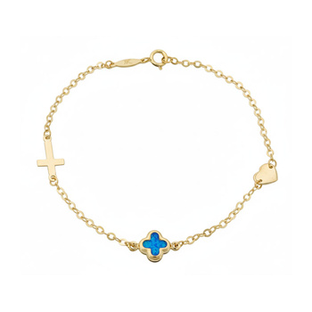 Βραχιόλι Κ9 χρυσό με οπάλιο