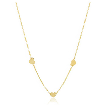 Κολιέ καρδιές Κ9 χρυσό