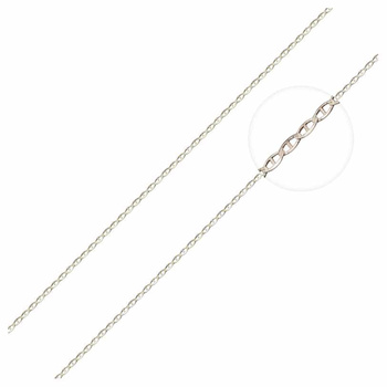Αλυσίδα λαιμού «Θήτα 1» Κ9 λευκόχρυση (50 cm)
