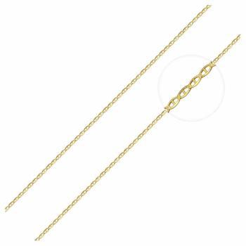 Αλυσίδα λαιμού «Θήτα 1» Κ9 χρυσή (50 cm)