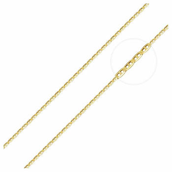 Αλυσίδα λαιμού «Θήτα 2» Κ9 χρυσή (45 cm)