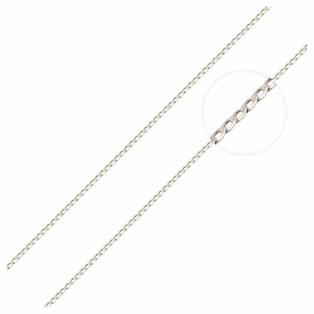 Αλυσίδα λαιμού «Κουρμέτ 1» Κ9 λευκόχρυση (55 cm)