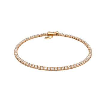 Βραχιόλι ριβιέρα Κ4 χρυσό με ζιργκόν