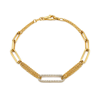 Βραχιόλι Κ4 χρυσό με ζιργκόν