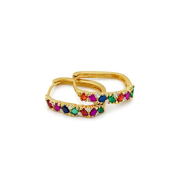 Σκουλαρίκια Κ14 χρυσά με ζιργκόν