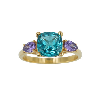 Δαχτυλίδι Κ14 χρυσό με ζιργκόν