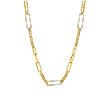 Κολιέ Κ14 χρυσό με ζιργκόν