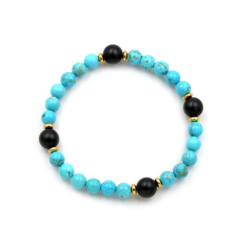 Βραχιόλι με τιρκουάζ και όνυχα