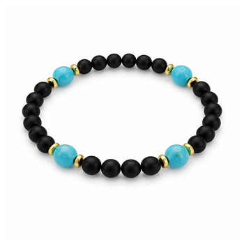 Βραχιόλι με όνυχα και τιρκουάζ