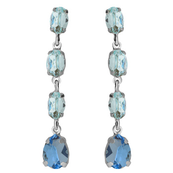 Σκουλαρίκια από ασήμι 925 με πέτρες Swarovski