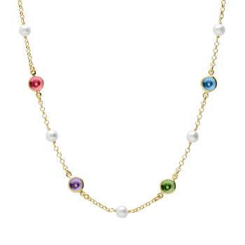 Κολιέ από ασήμι 925 με πέτρες Swarovski