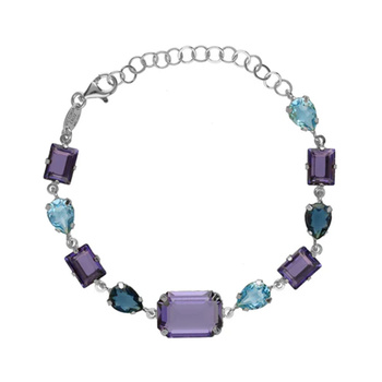 Βραχιόλι από ασήμι 925 με πέτρες Swarovski