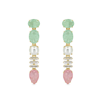 Σκουλαρίκια από ασήμι 925 με πέτρες