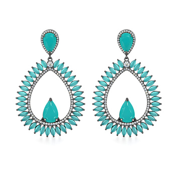 Σκουλαρίκια από ασήμι 925 με πέτρες