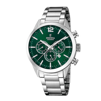FESTINA chronograph green dial & bracelet