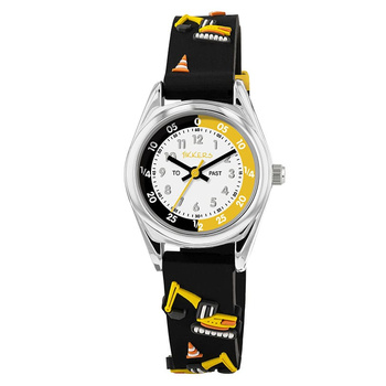 Tikkers 3D Digger Black Strap Time Teacher Watch