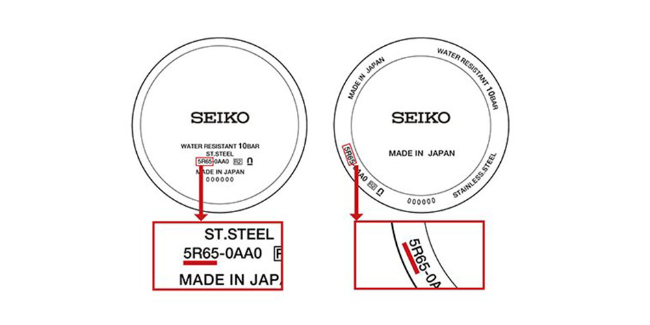 Seiko Watches Caliber Number